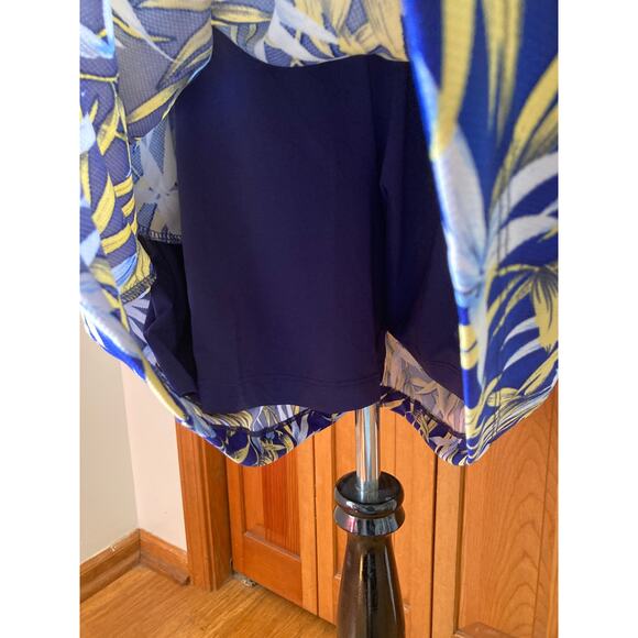 National Tropical Print Sport Skort, Size 1X - Picture 4 of 6